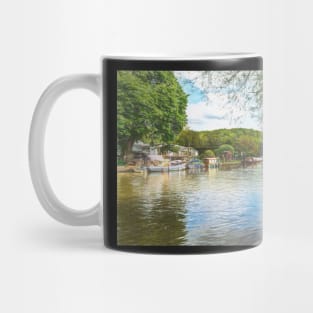 A Narrowboat Moored At Henley Mug